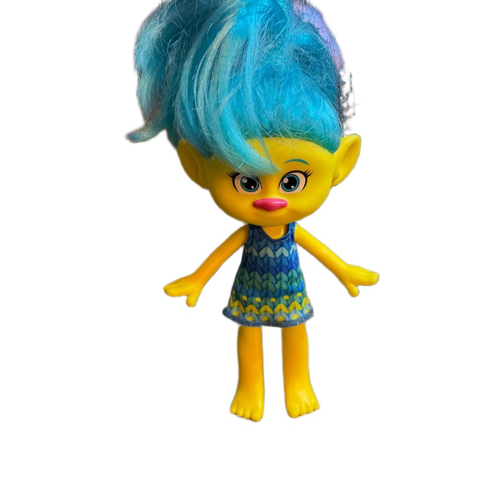 Mattel‎ Trolls Band Together Viva Doll Yellow Blue Hair Removable Dress HFR99